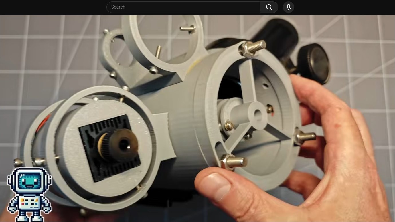 Telescope assembly with motors and mounting hardware