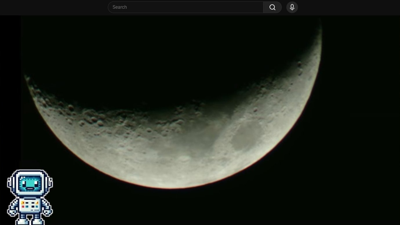 Moon crescent visible in night sky