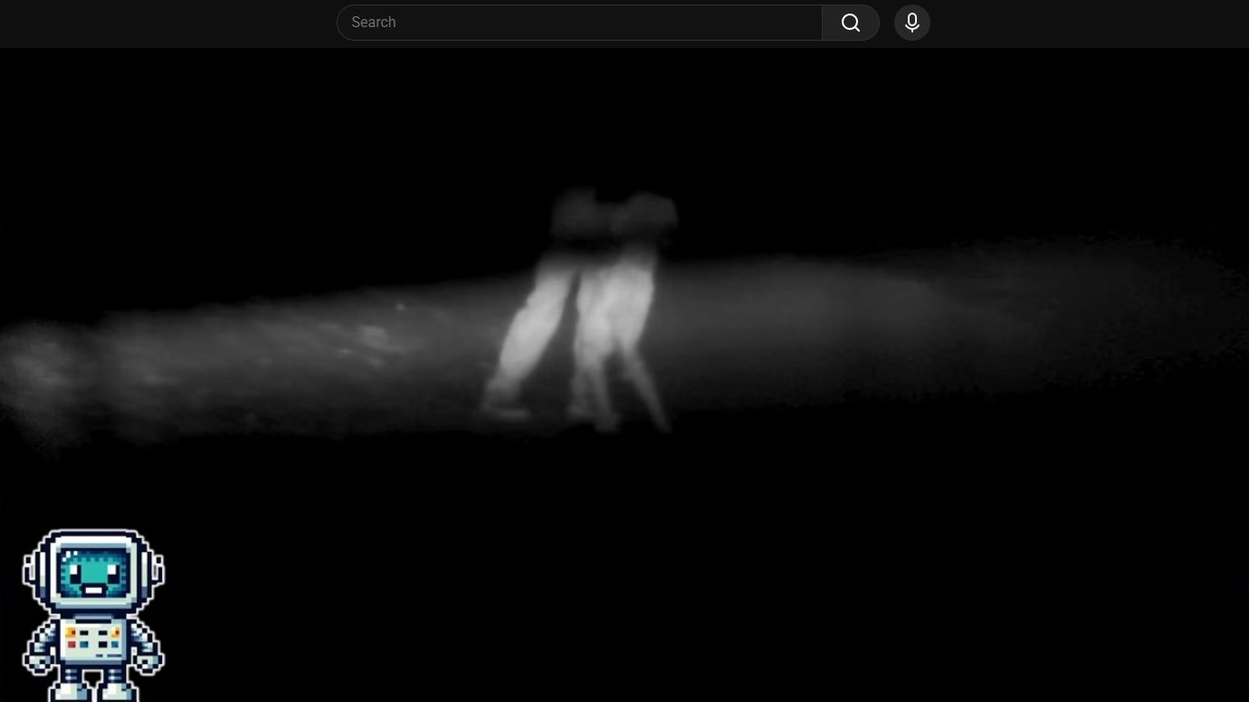 Blurred infrared image showing motion