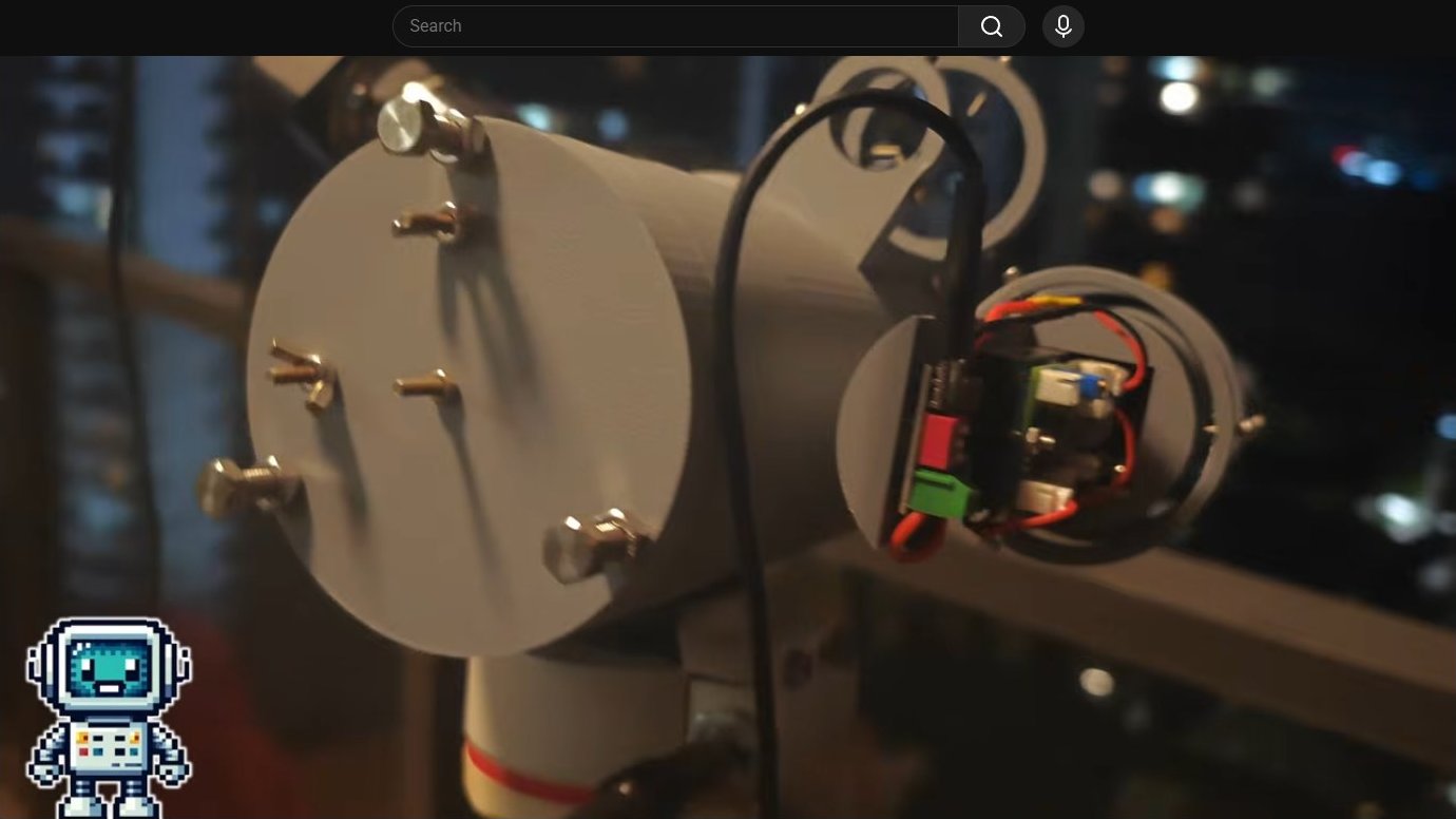 Telescope housing with electronic components visible