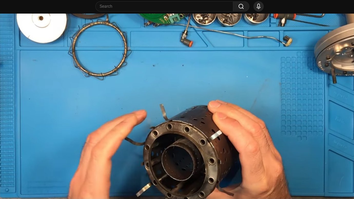 Measuring compressor wheel clearances with dial indicator