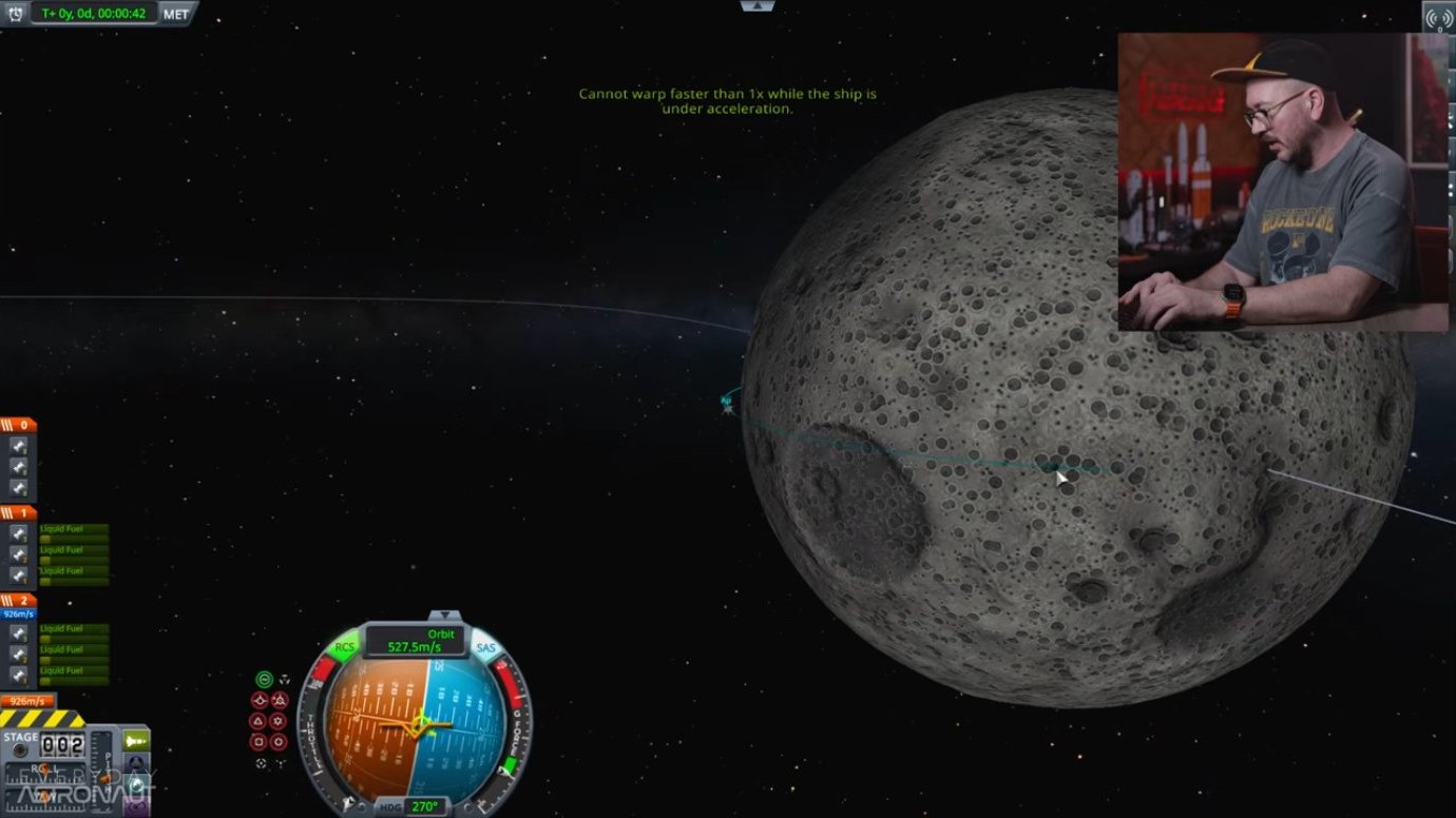 Approaching the lunar surface during landing sequence
