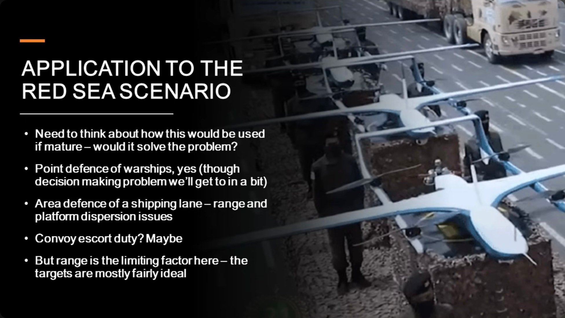 Operational scenarios like defending shipping lanes or critical infrastructure against drone swarms illustrate where directed-energy economics could prove decisive, even if technical limitations remain.