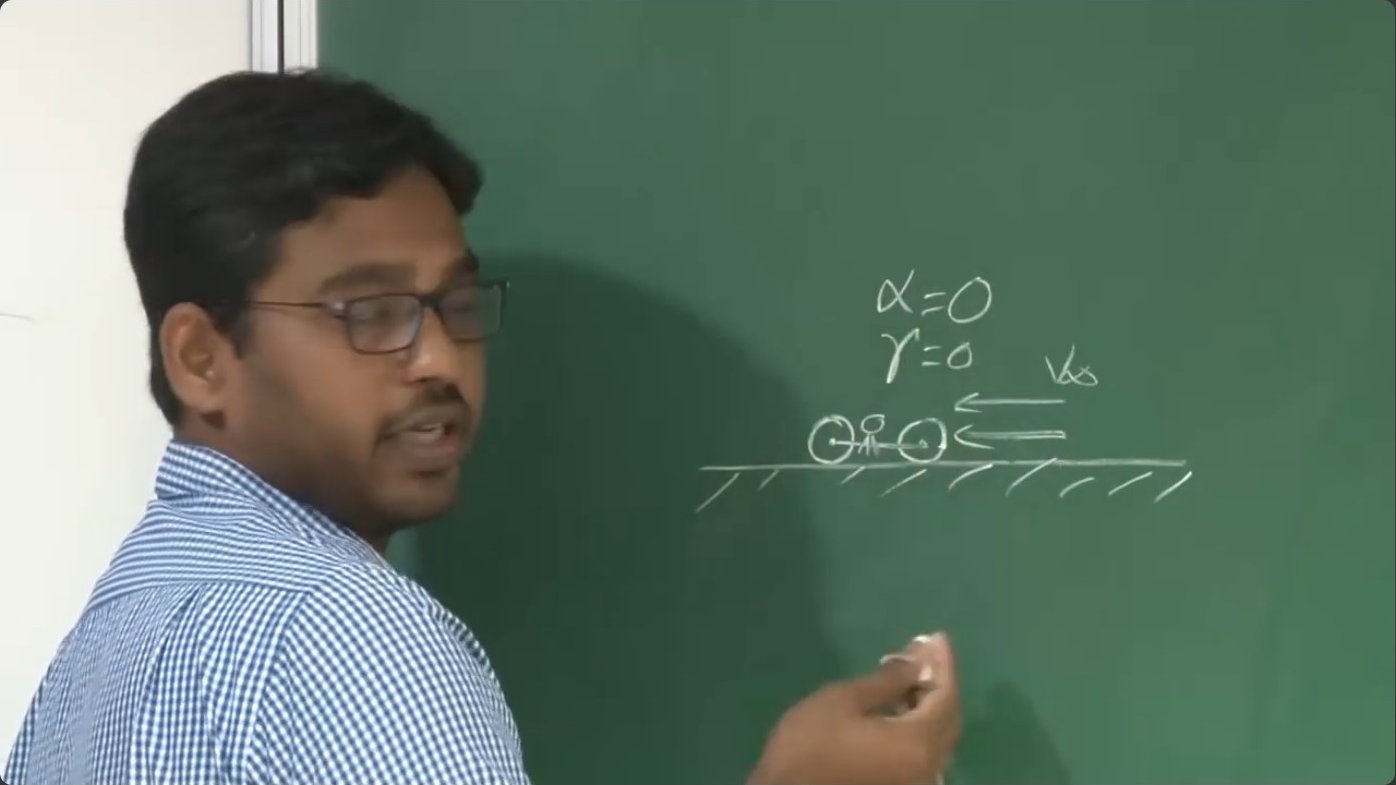 Mathematical expressions showing the equations of motion with forces resolved parallel and perpendicular to the flight path, including weight components and thrust alignment terms.