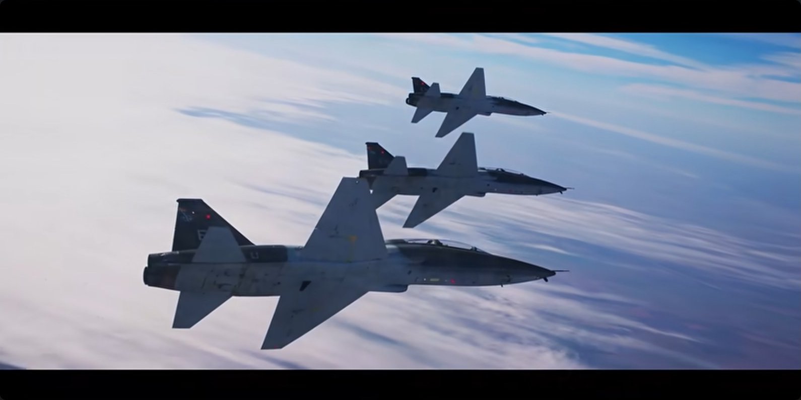T-38 Talons in formation — the aircraft students must fly entirely by hand.