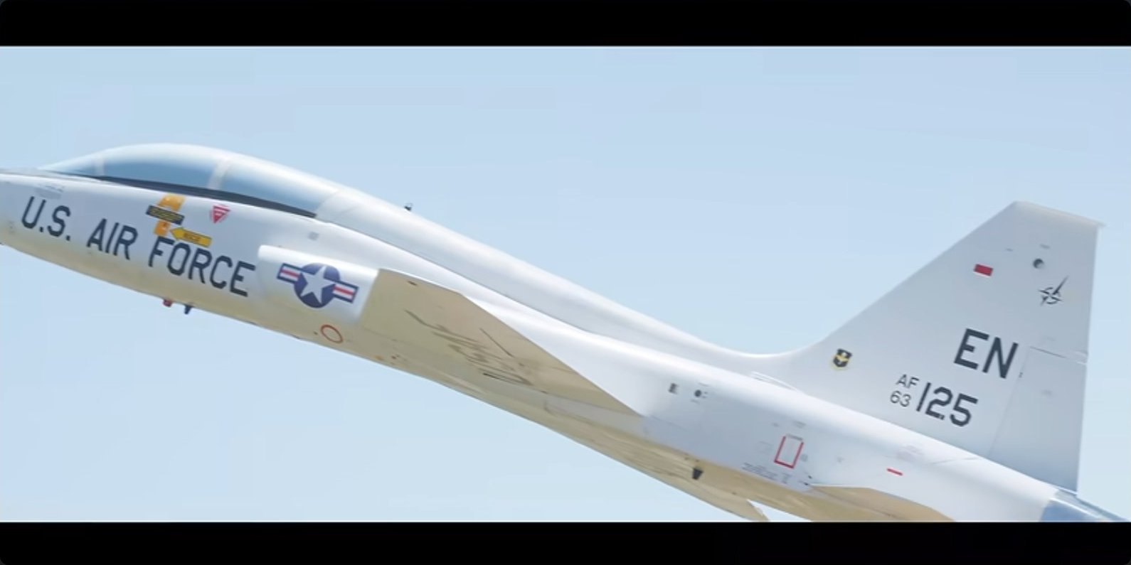 The T-38 Talon in US Air Force markings, the supersonic trainer that follows the T-6.
